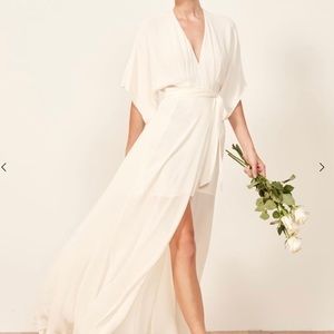Reformation Winslow Dress Ivory XL